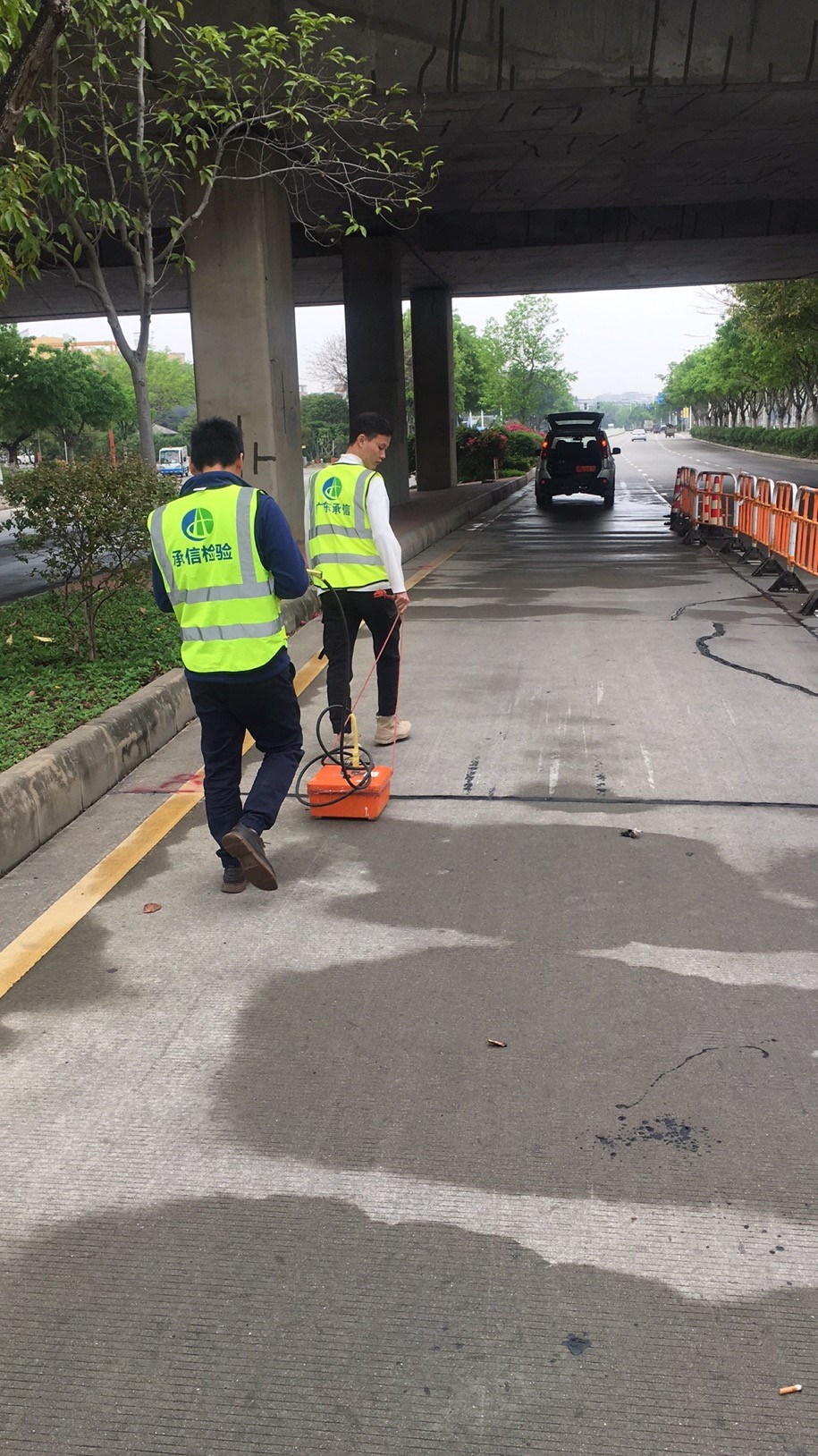 南堤東路路面檢測